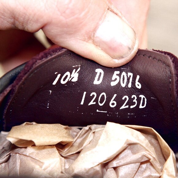 *NIB* $345 Allen Edmonds NOMAD Plain Toe 10.5 D Burgundy Suede * add $15 Trees - Picture 6 of 13